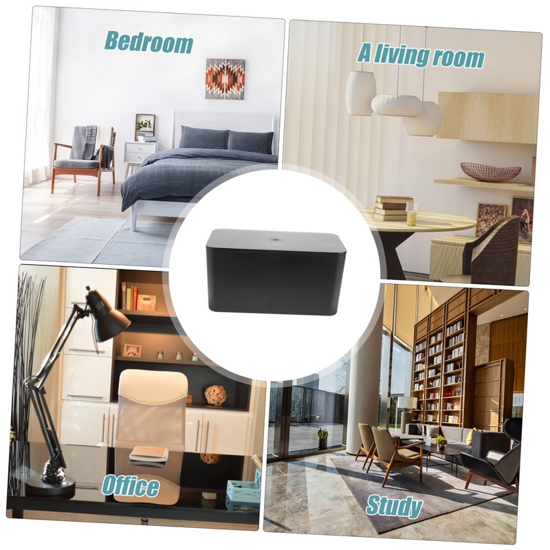 LABRIMP Cable Management Box Organizer Black Plastic Storage Case for