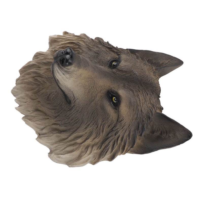 3D Animal Head Statue Resin Wall Decor Realistic Wildlife Sculpture