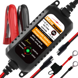 MOTOPOWER MOTOPOWER MP00205A 12V 800mA Automatic Battery Charger, Maintainer, Trickle and Desulfator