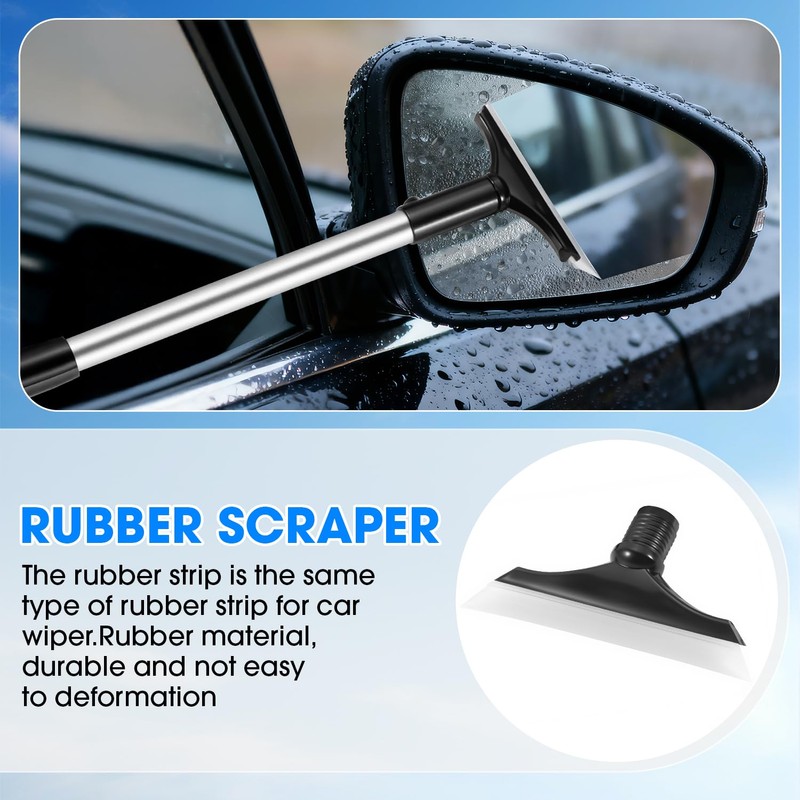 vioview Windshield Cleaner Tool, Car Interior Cleaning Kit with Extendable