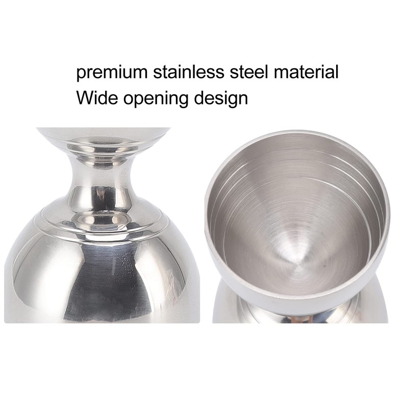 Leopacat Stainless Steel Cocktail Jigger, Double Measure with 30/60ml Capacity,