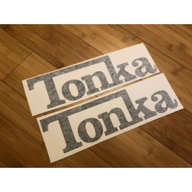 Tonka Truck Logo 12” Black Stickers Decal (set Of 2) Truck Toy Window Heavy Duty