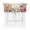 XLinTech 2 Pack Boho Florals Valance for Windows Flower Curtain
