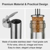Straight Cork Oil Pourer Spout, Premium Olive Dispenser Pouring Accessory