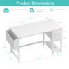 Lufeiya White Computer Desk with Drawers - 47 Inch PC