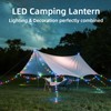 Moobibear Camping String Lights, Quick Storage 33FT/100LED RGB Rugby Rechargeable