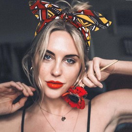 Yean African Headband Knotted Wide Hair Band Yoga African Headwraps for Women and Girls (Pack of 3) (B)