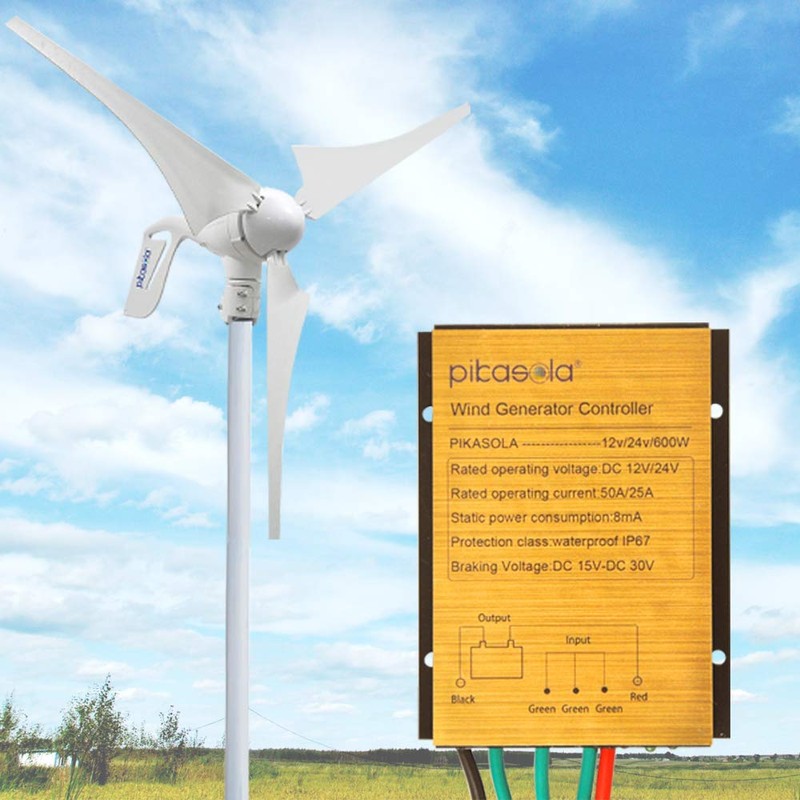 Pikasola Mini Wind Turbine Generator Controller IP67 Waterproof 12V/24V Automatic