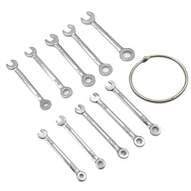QYQRQF Mini Wrench Set Open End Wrench Ignition Wrench Sets With Chain Ring British Type Wrenches (10pcs)