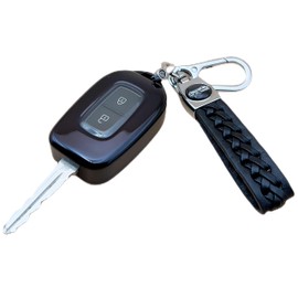 Z.MYUKI Spring Key Case with Key Ring for Dacia Spring 2021-2024 2025 Accessories Key Cover (Black)
