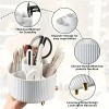 Organizador Giratorio 360° Para Brochas De Makeup Blanco
