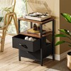 Huuger Night Stand Set of 2, Nightstand with 2 Drawers,