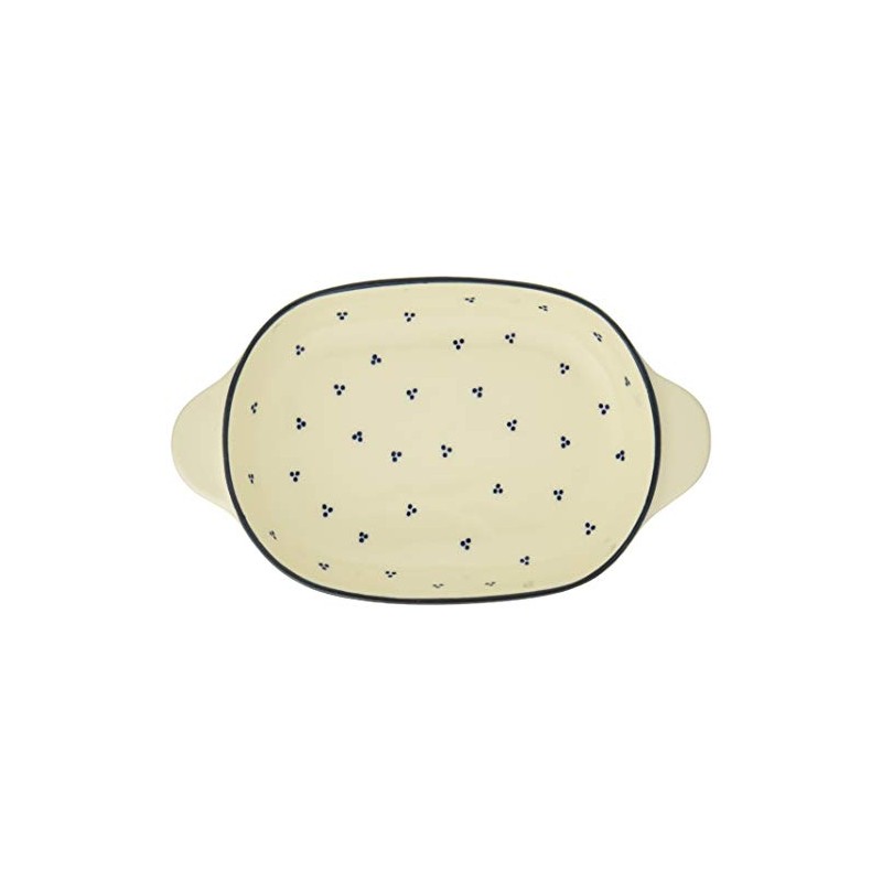 Banko Ware 13046 Oven Safe Shallow Au Gratin Dish, Blueberry,