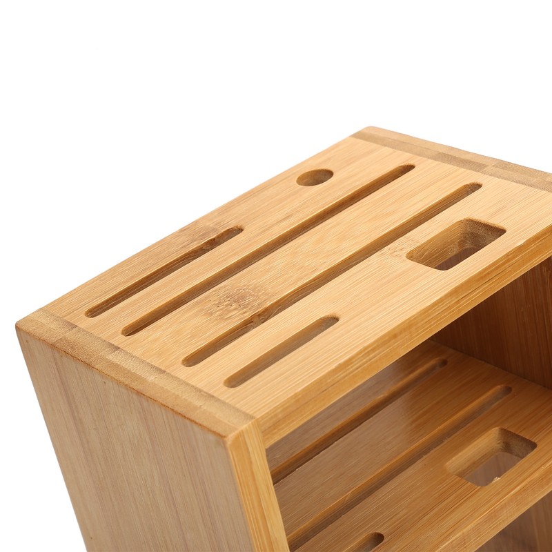 Bamboo Knife Holder Inclined Kitchen Knife Holder Multifunctional Bamboo Rack