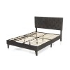 COSTWAY Full Size Modern Upholstered Platform Bed Frame Bedroom With