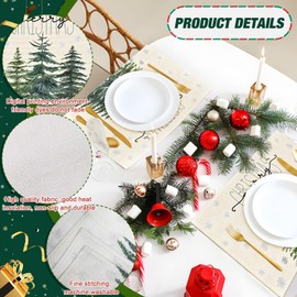 WEILAOK Christmas Place Mats, Place Mats Christmas Washable, Christmas Place Mats, Winter Placemats, Washable Place Mats, Kitchen Party Decoration, 30 x 45 cm, Pack of 4