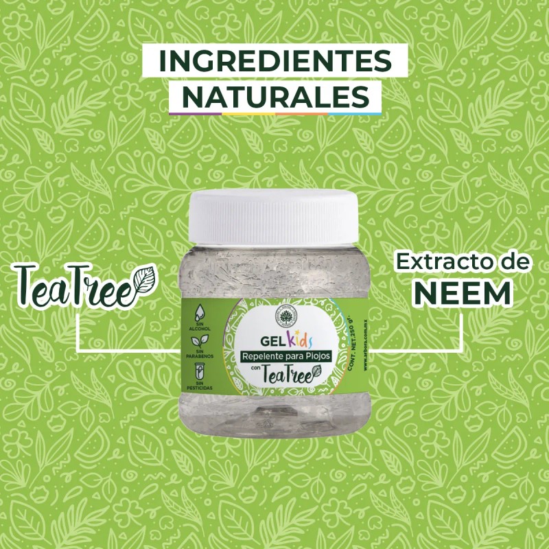Pack 2 Gel Para Peinar Antipiojos, Con Aceite De Tea