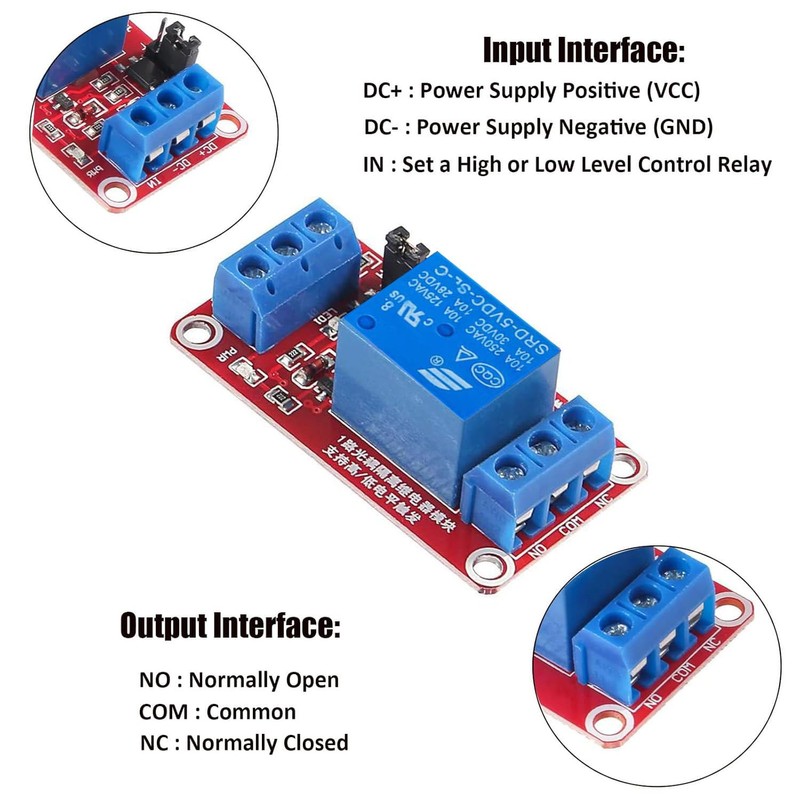RUNCCI-YUN Pack of 5 One Channel Relay Module 5 V,