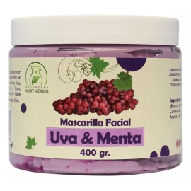 Productos Mart Mexico Mascarilla Facial de Uva & Menta Antioxidante y Despigmentante Productos Mart México (400 gr)