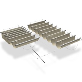 ECOOPTS 7'x10' Retractable Wave Sun Shade Canopy Pergola Cover Shade Sail Awning for Patio Porch Garden Yard Deck Outdoor (Beige)