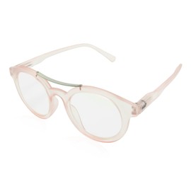 Gabriel + Simone Meyer Reading Glasses Translucent Matte Pink/Blue-Light Readers / 0.00 (no magnification)