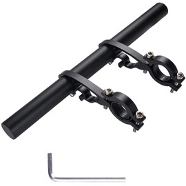 Yizhet 30 cm Bicycle Handlebar Extension, Aluminium Bicycle Extender Holder, Handlebar Extender Bicycle Handlebar Extender for Handlebars with 18-34 mm, for Torch Smartphones GPS Devices