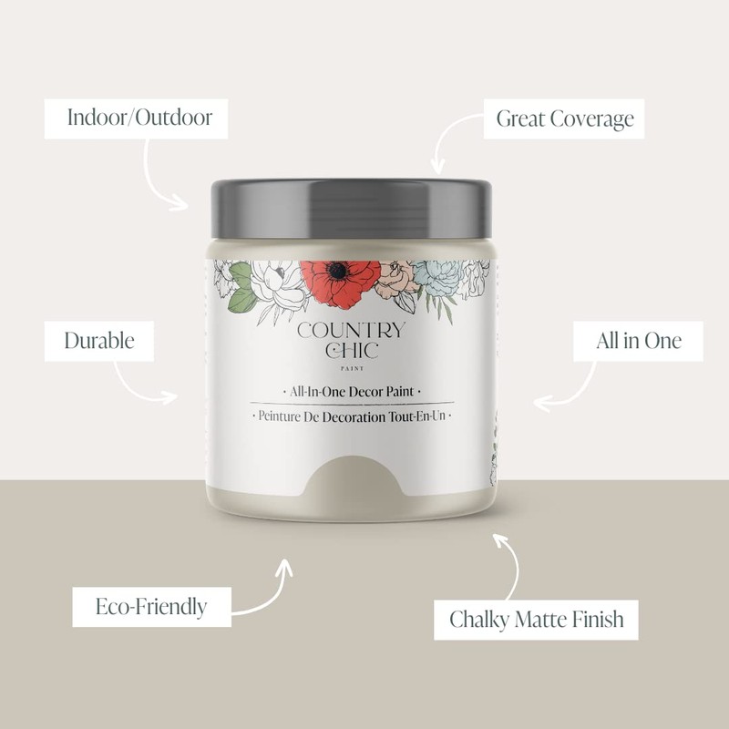 Country Chic All-in-One Chalk Paint for Furniture, Cabinets, Home Decor,