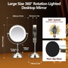 20x Large Lighted Makeup Mirror, Rechargeable 8.6" Magnifying Makeup Mirror,