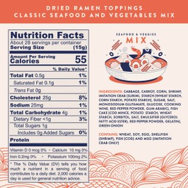 Ramen Eats Classic Seafood Mix with Dried Vegetables for Noodles (15oz Seafood Mix)