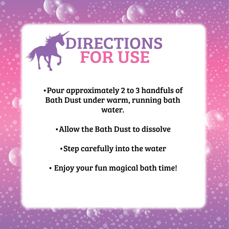 Elysium Spa Bubblegum Scented Unicorn Bath Dust