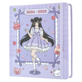 Grupo Erik School Planner 2024 2025 Anime Calendar 2024 Book Calendar Day to View - Planner 2024 2025 Students - School Appointment Calendar 2024/2025 Ring Binder Homework Book 2024/2025