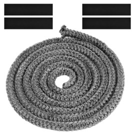 Flintronic Fireplace Seal, Oven Sealing Cord, Fireproof Fibreglass Cord, Fireplace Sealing Tape, Heat Resistant up to 600 °C (Φ: 10 mm, Length 3 m) Door Seal for Many Fireplace, Smoker, Stove Stove