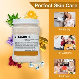 CarPerif Jelly Mask for Facials Professional Natural Gel Face Masks, Hyaluronic acid Hydrating Rubber Mask Jar Face Mask SkinCare 23 Fl Oz (Vitamin C)