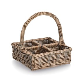 Zeller 14178 Wicker Carry Basket Approx. 21 x 21 x 7/23 cm