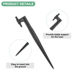 M METERXITY 10-Pack Irrigation Drip Support Stakes, 200x32mm for 1/4 Inch Drip Tubing Plastic Drip Hose Stakes for Irrigation/Greenhouse, Securing Pegs Pipe Hose Holder