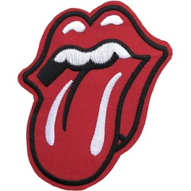 Rolling Stones Tongue Badge Embroidered Patch Sew-on or Iron-on (Red)