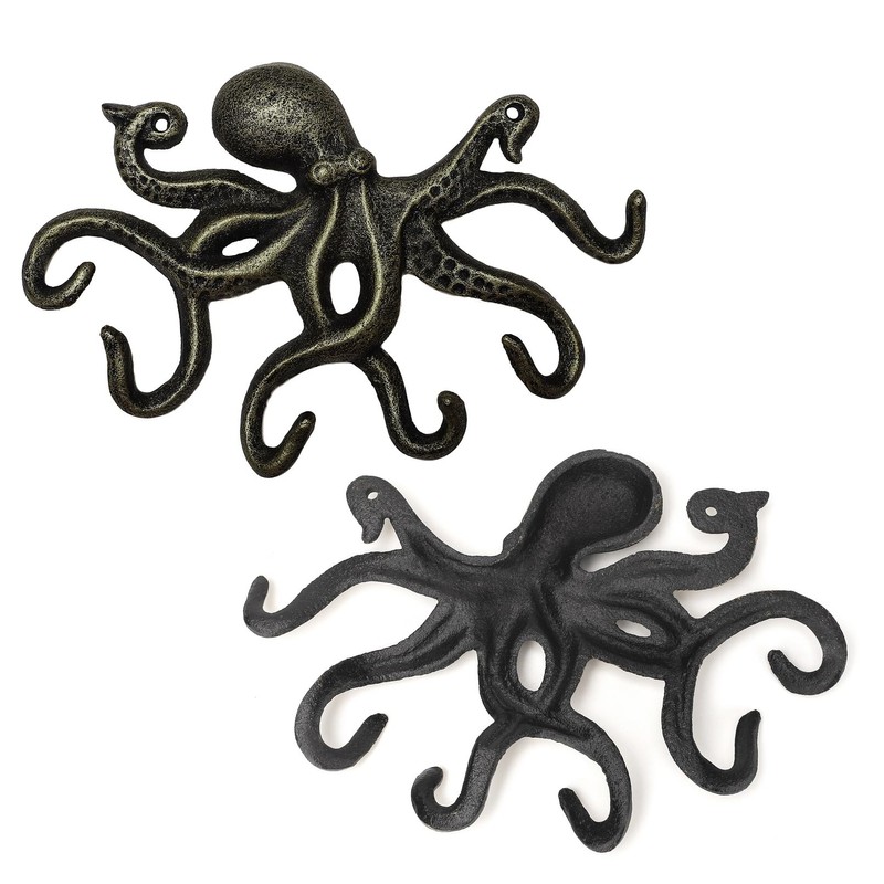 ChasBete Key Holder for Wall, Octopus Wall Hooks Decorative for