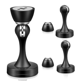 KOLAKO Magnetic Door Stopper, Black Door Stops, Wall Floor Mount Magnetic Door Catch Heavy Duty Soft Magnet Door Holder, Stainless Steel Oil Rubbed Magnetic Doorstops for Bottom of Door