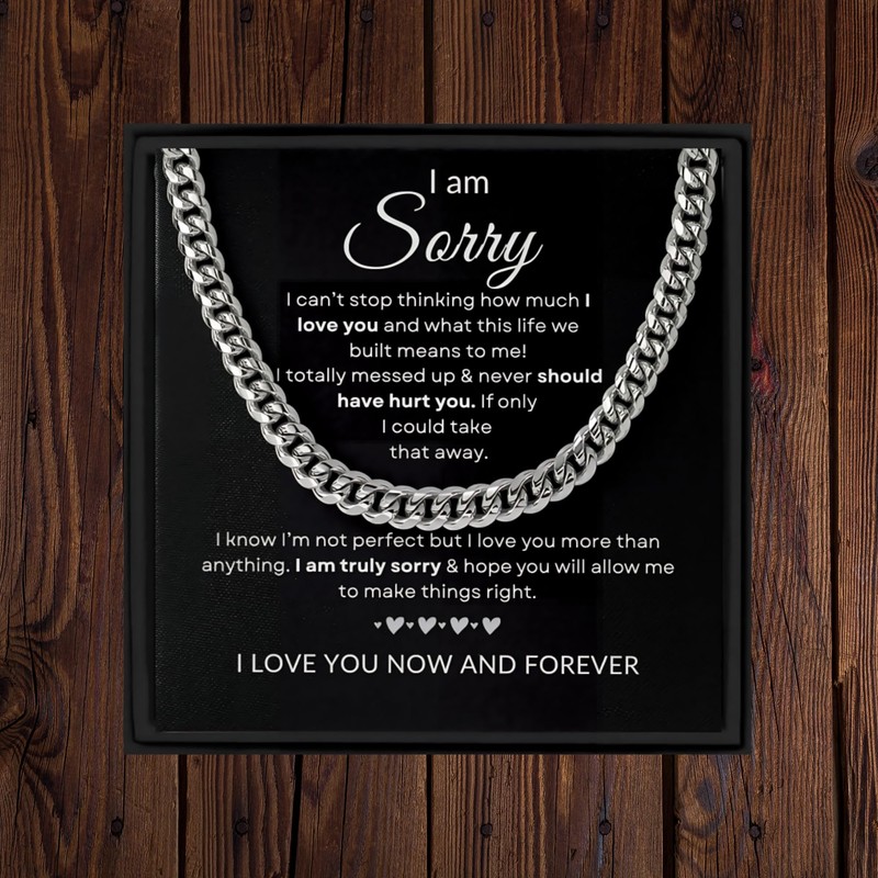 Gifted Happiness Sorry Necklace for Him Sorry Gift Apology Gift