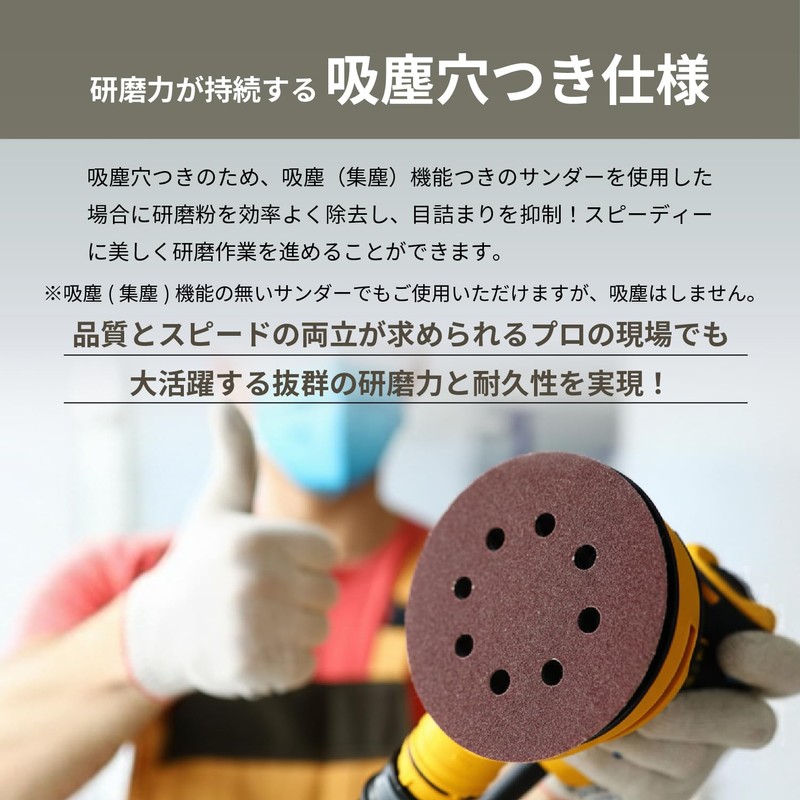 Ryorin Sandpaper, Set of 70, Sanding Disc, 5.5 inches (140