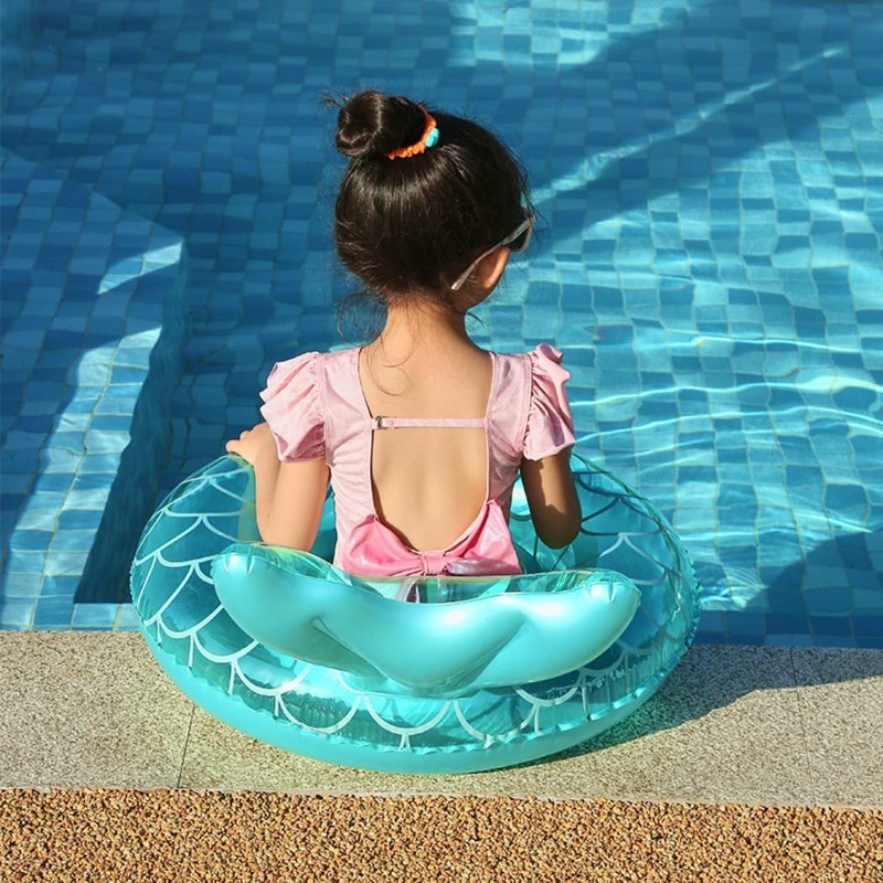 HappyHome Kids Float Ring, Mermaid, Kids' Float, Cute with Backrest,