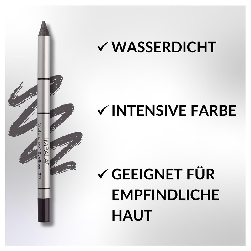 IMPALA | Wasserdichter cremiger Eyeliner Grau 319 | Präziser Strich