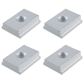 T-Track Slider MEETOOT 4pcs Silver Aluminum Alloy M8 T Slot Nut Furniture Nuts for Profile Woodworking Tool Slot Fastener