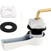 Hibbent Universal Metal Front Mount Toilet Handle Replacement Kit, Brass