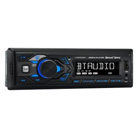 Dual XRM69BT 7 Character LCD Single DIN Car Stereo Radio | Push to Talk Assistant | Bluetooth Hands Free Calling & Music Streaming | AM/FM Radio | USB Playback & Charging | Not a CD Player
