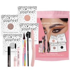 Waterproof Makeup Set - Colorful Smudge-Proof Makeup Kit - Portable Makeup Set with Eyeshadow, Eyebrow Balm, Mascara for All Skin Tones