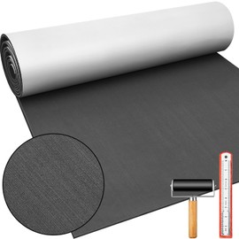 Tinideya Boat Flooring EVA Foam 94'' x 47" Boat Decking Non Slip Marine Camo Self Adhesive Carpet with Roller Ruler for Kayak Yacht Motorboat(Texture, Dark Gray)