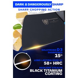 DALSTRONG Mini Cleaver - Shadow Black Series - 4.5" - Black Titanium Nitride Coated - High Carbon - 7CR17MOV-X Vacuum Treated Steel- Sheath - NSF Certified
