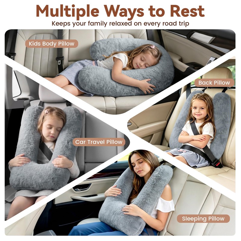 ErgoTheories Kids Car Seat Travel Pillow, Neck Pillows for Sleeping,