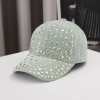 Full Diamond studded Women's Summer Hat Small Casual Rhinestone Natural